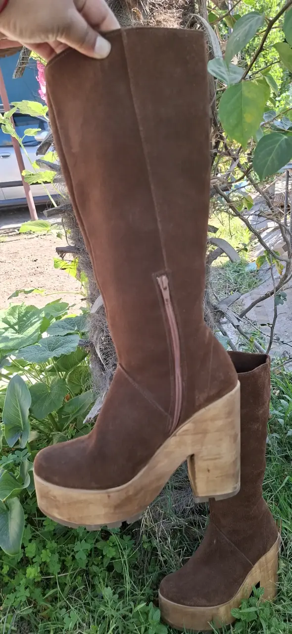 Botas de cuero marrón - 4