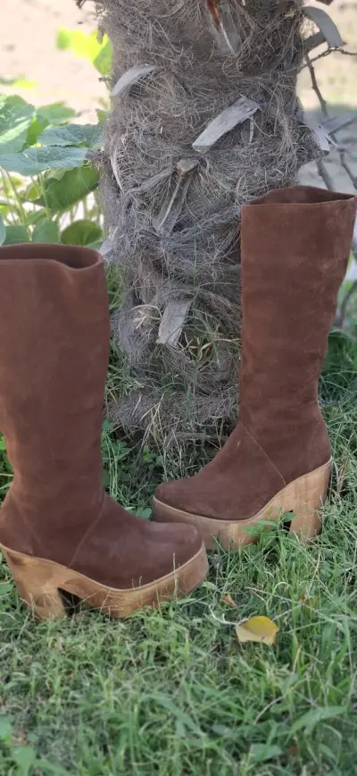 Botas de cuero marrón - miniatura 6