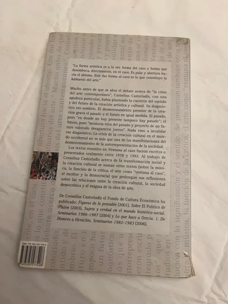 'Ventana al caos' - Cornelius Castoriadis - 2