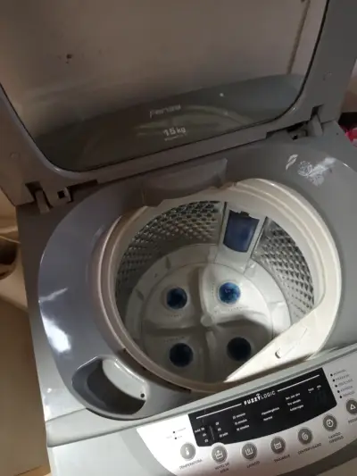 Lavadora automática 15 kg gris - miniatura 2