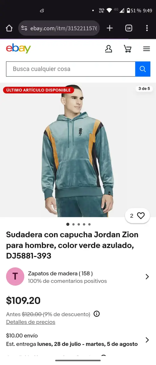 Chándal de terciopelo Nike Jordan(Original) - 3