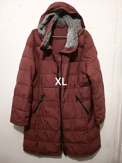 Parka burdeos con capucha XL - miniatura 1