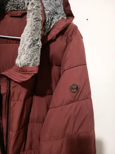 Parka burdeos con capucha XL - miniatura 3