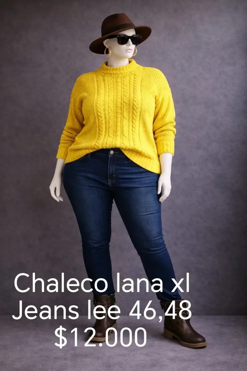 Blusón cuadrillé azul XL - 4