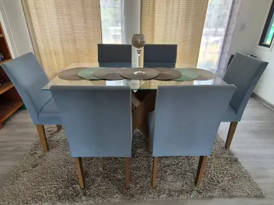 Comedor de vidrio con seis sillas - miniatura 3