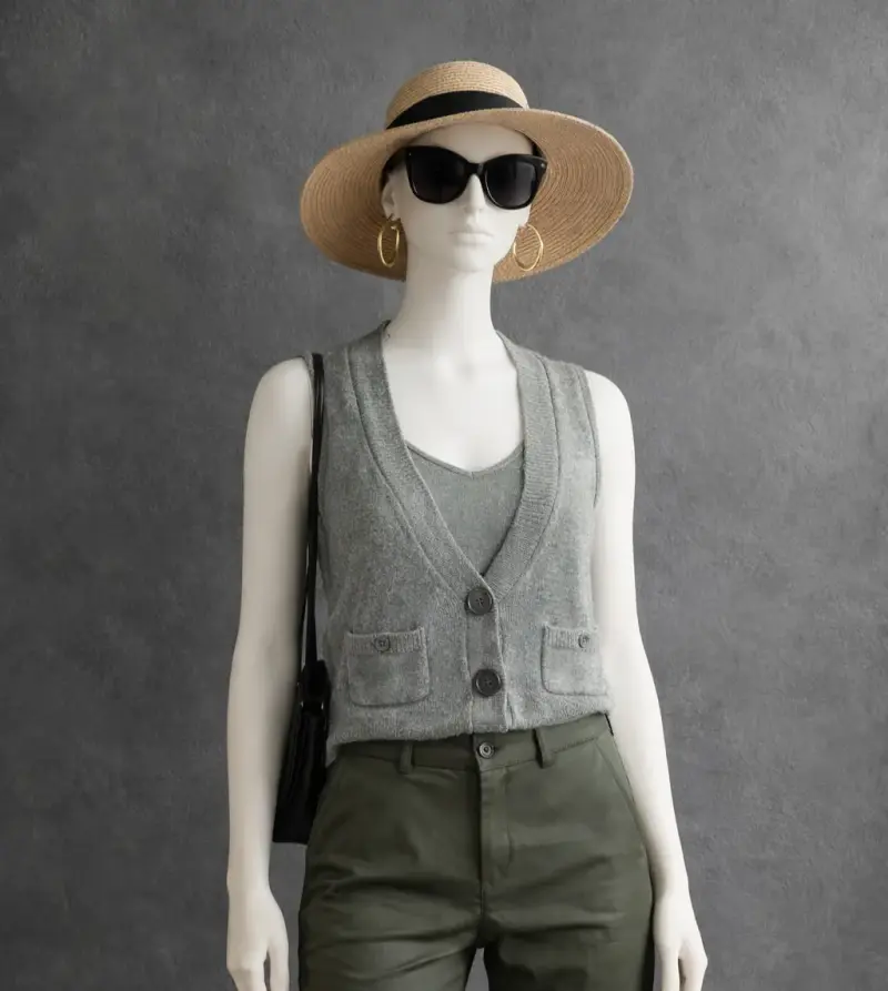 Chaleco h&m  gris sin mangas