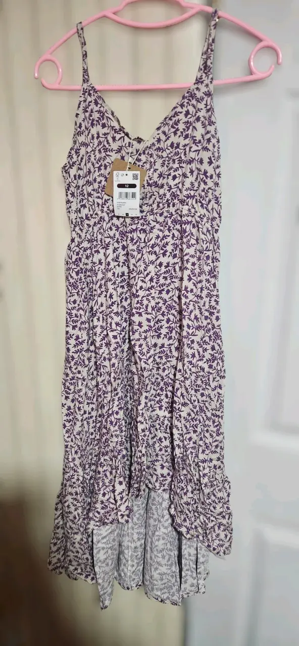 Vestido floral morado - 2