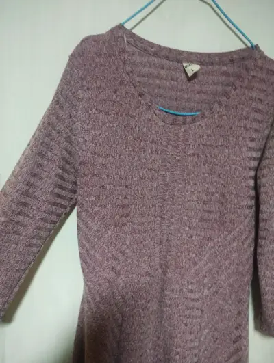 Vestido morado manga tres cuartos - miniatura 3