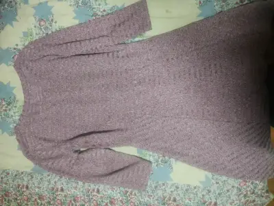 Vestido morado manga tres cuartos - miniatura 4