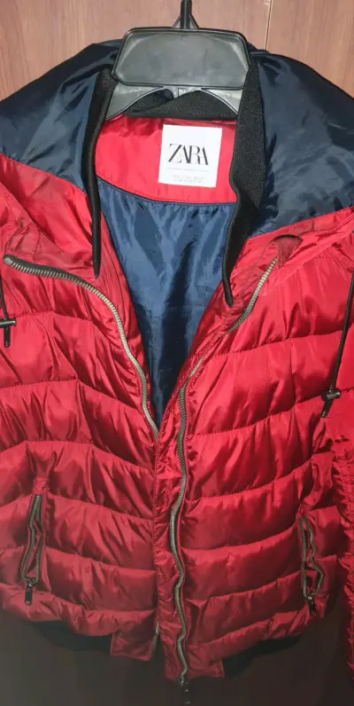 Parka Roja Zara acolchada - miniatura 1
