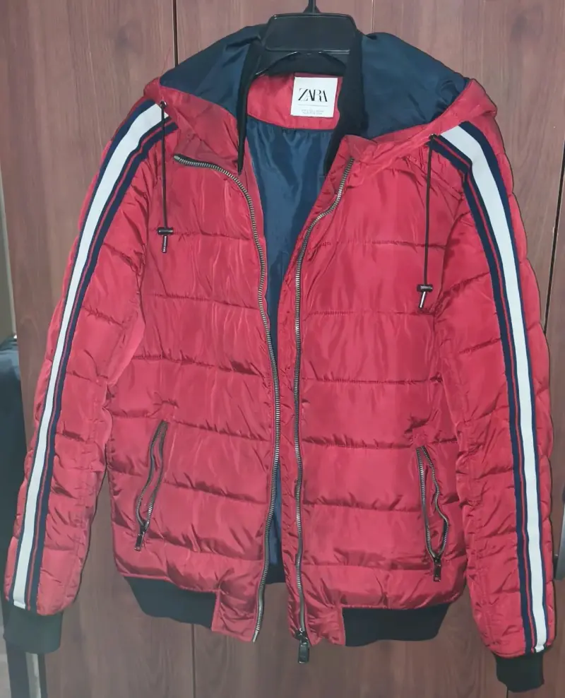 Parka Roja Zara acolchada - 3