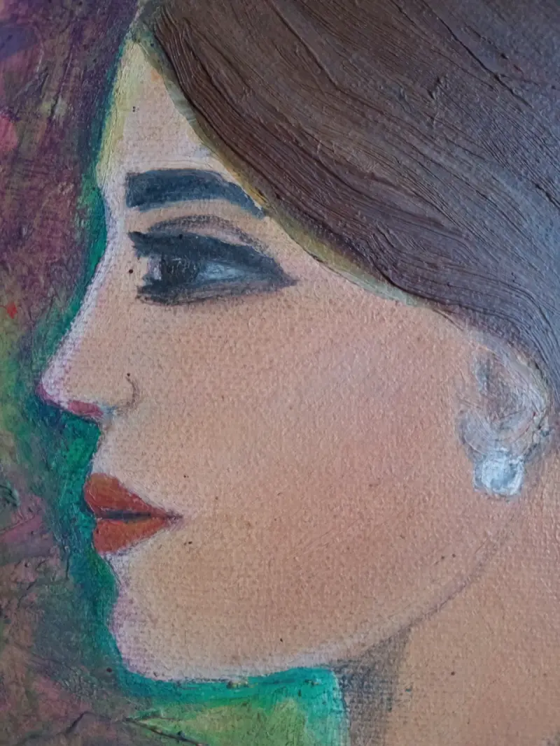 Cuadro de mujer pintado a mano - 2
