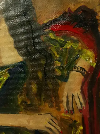 Cuadro retrato femenino Hecho a mano - miniatura 2