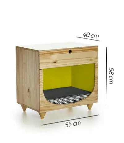 Mesa de noche o veladores con cama para mascotas - miniatura 2