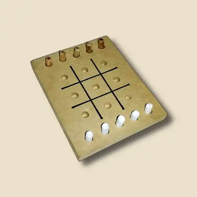 Juego de Tres en Raya  o el gato madera - miniatura 1