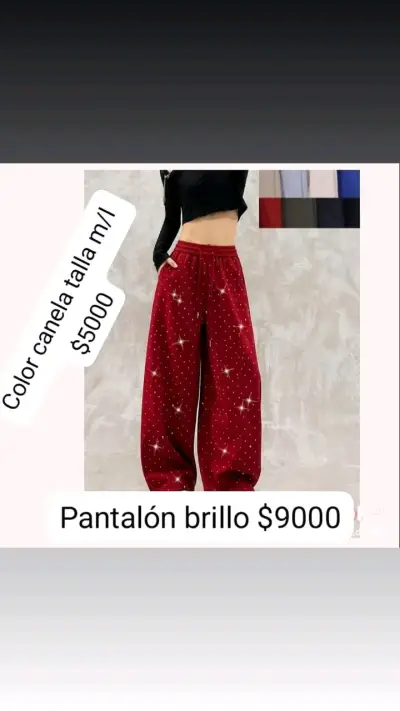 Pantalón brillo rojo talla M/L - miniatura 1
