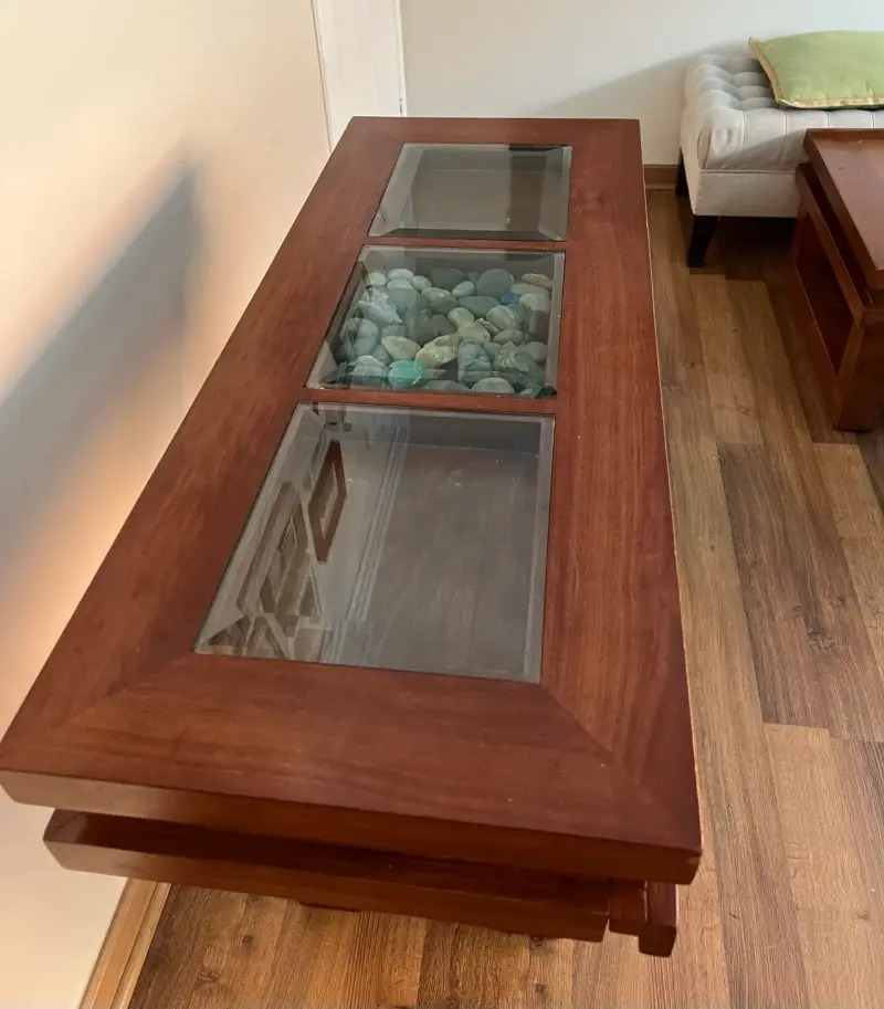 Mesa de arrimo madera noble - 1