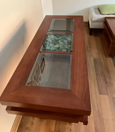 Mesa de arrimo madera noble - miniatura 1