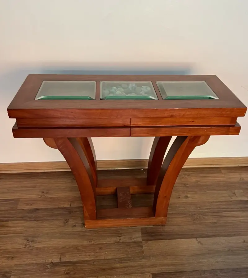 Mesa de arrimo madera noble - 3