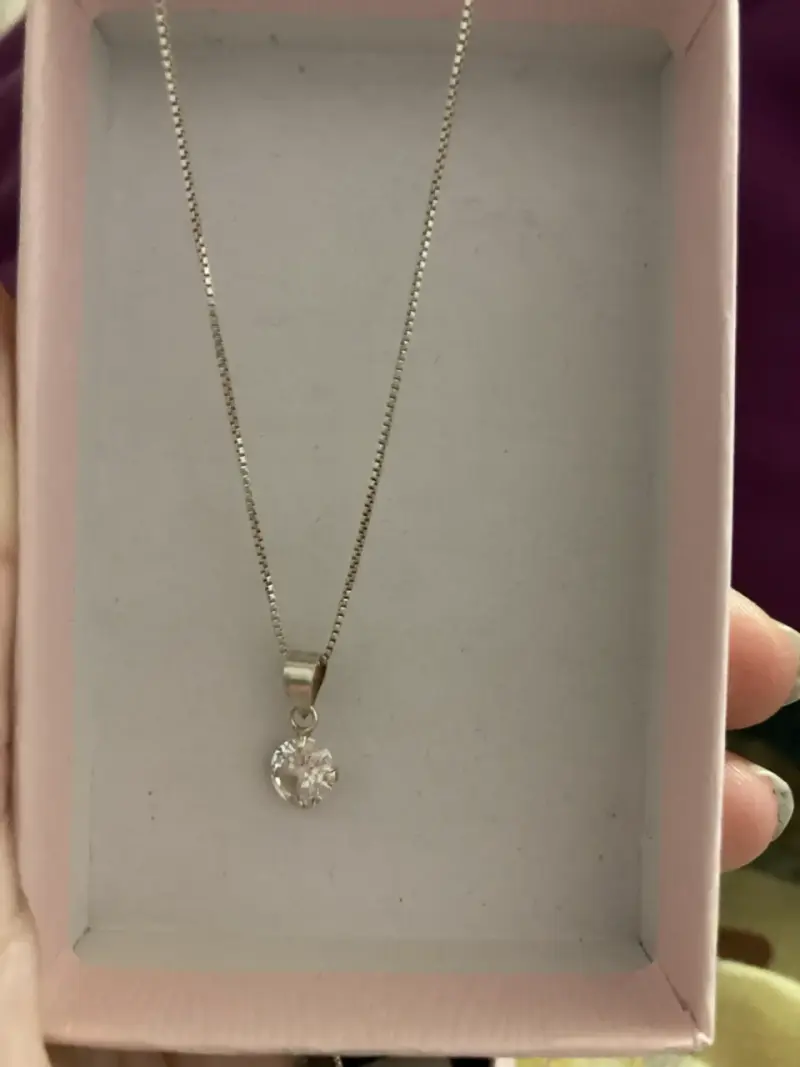 Collar de punto de luz de plata - 1