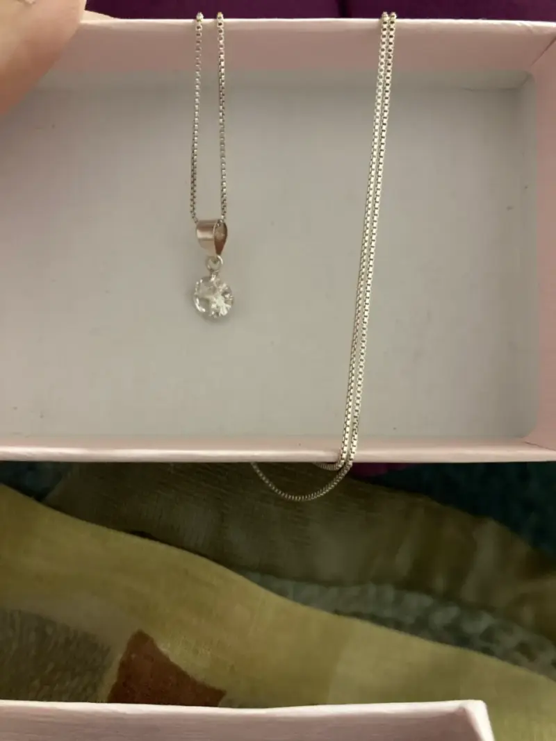 Collar de punto de luz de plata - 2