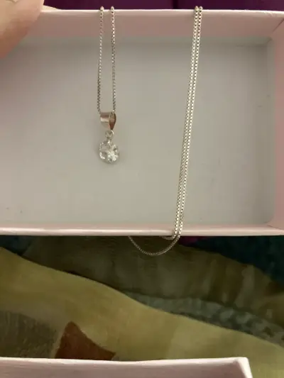 Collar de punto de luz de plata - miniatura 2