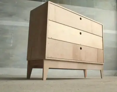 Cómoda de madera minimalista - miniatura 1