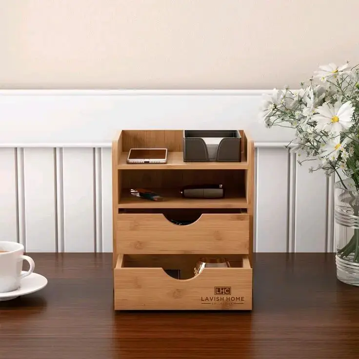 Organizador de escritorio de madera - 2