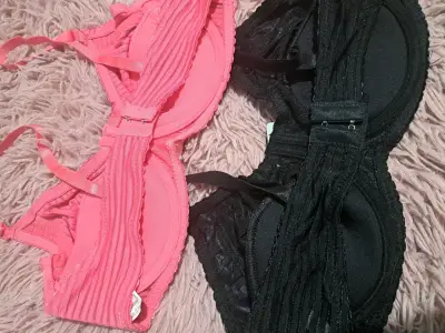 Conjunto de sostenes rosado y negro - miniatura 3