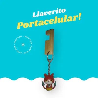 Llavero portacelulares de madera - miniatura 2