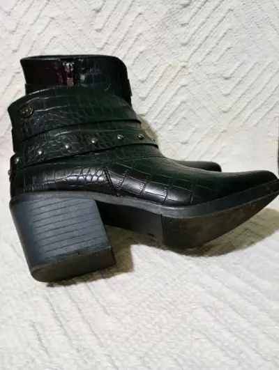 Botines negros texturizados Talla 35 - miniatura 3