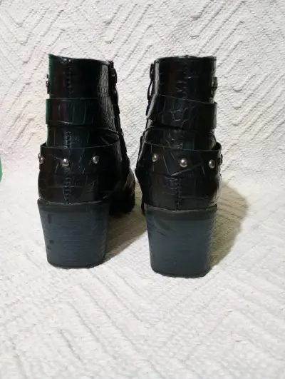 Botines negros texturizados Talla 35 - miniatura 5