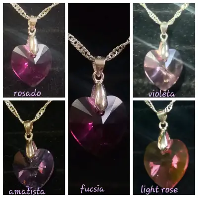 Colgante corazon cristal - miniatura 1