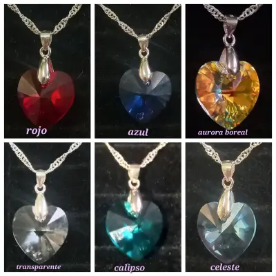 Colgante corazon cristal - miniatura 2
