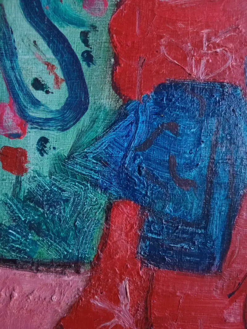 Pintura en óleo con diseño oriental - 2