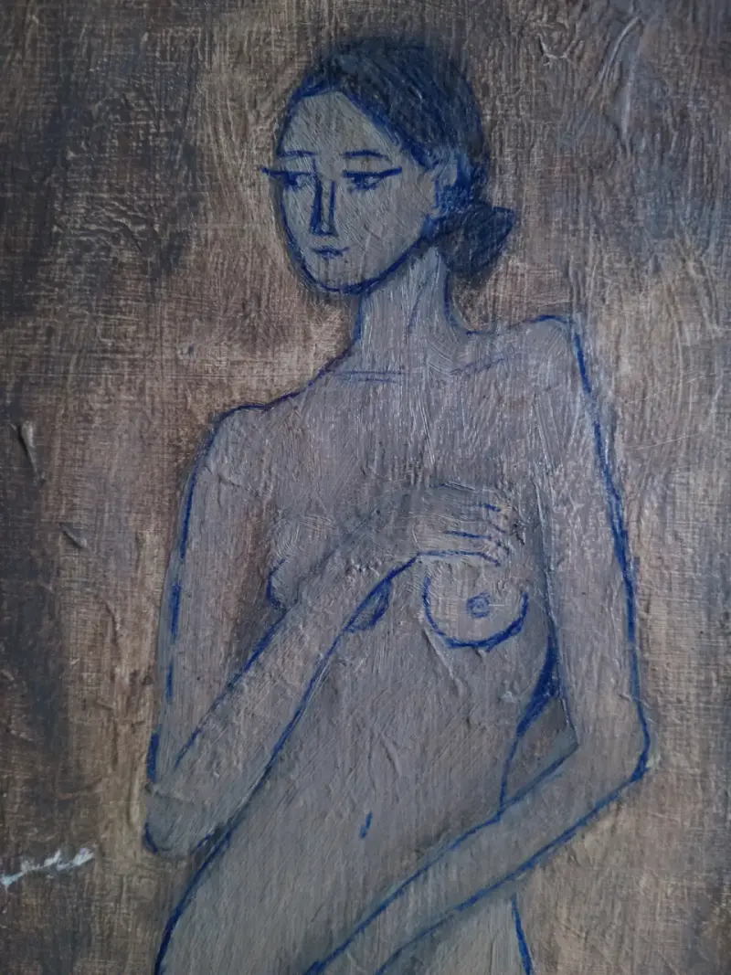 Pintura al óleo de figura femenina - 2