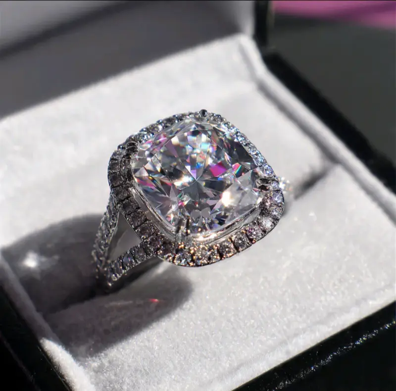 Anillo de compromiso ajustable en plata - 2