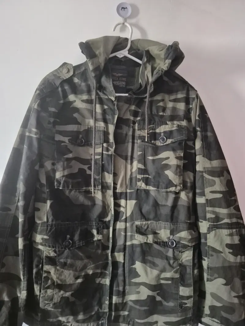 Parka camuflada con gorro - 2