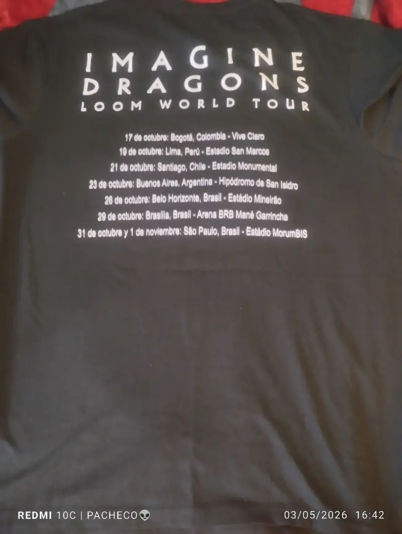 Polera negra Imagine Dragons Tour - 1