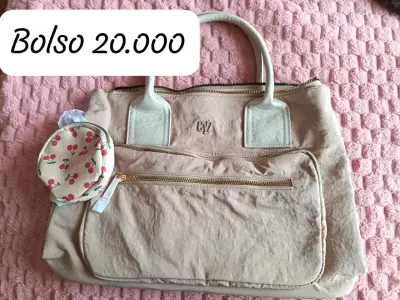 Bolso beige con monedero - miniatura 1