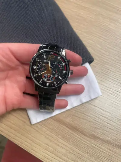 Reloj Geneva cronógrafo negro - miniatura 1