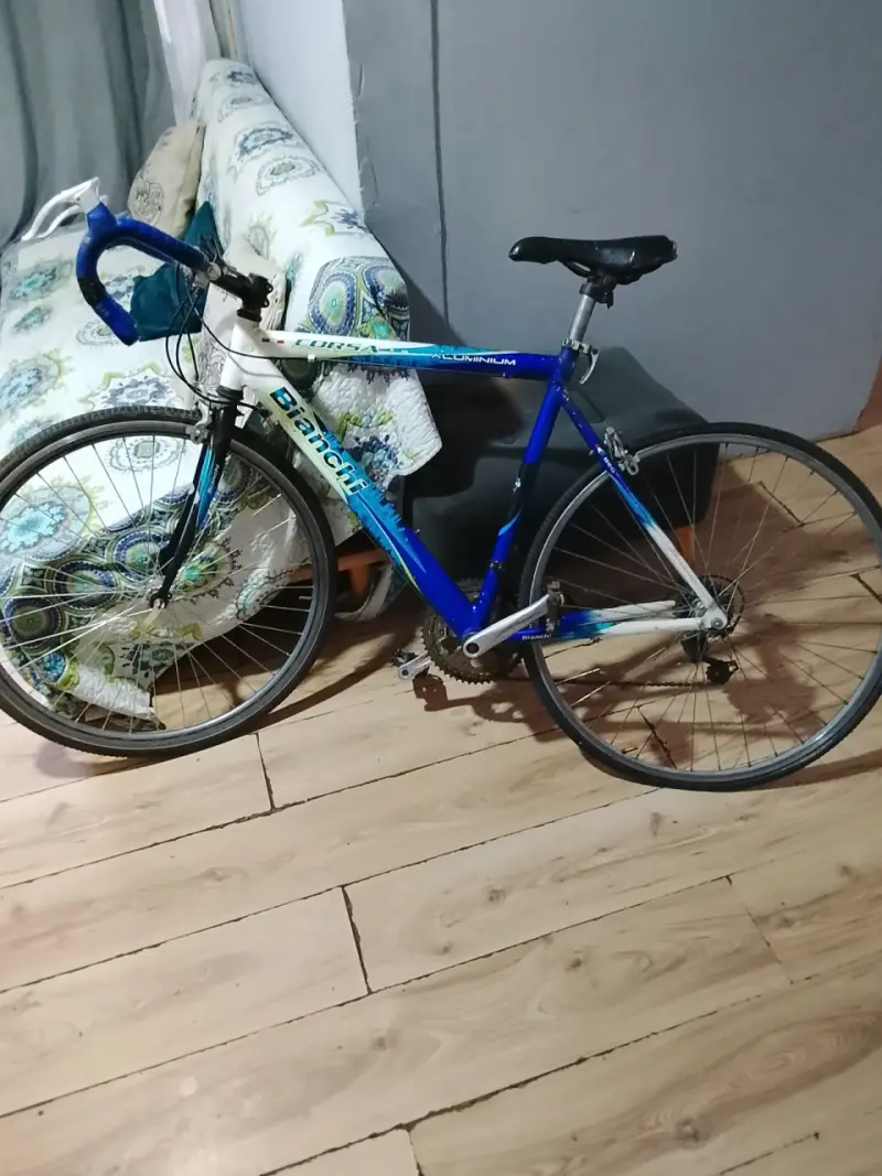 Bicicleta de carretera Bianchi azul - 6