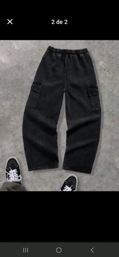 Pantalones cargo negros - miniatura 2