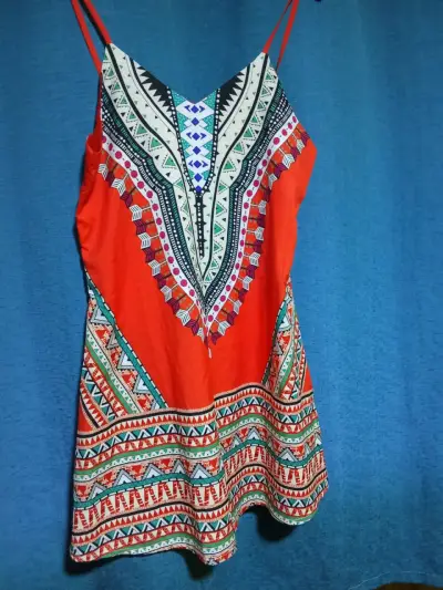 Vestido bohemio estampado étnico - miniatura 1