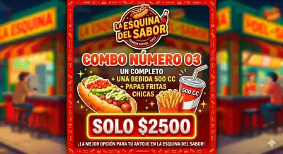 Anuncio de promoción de salchipapas - miniatura 4