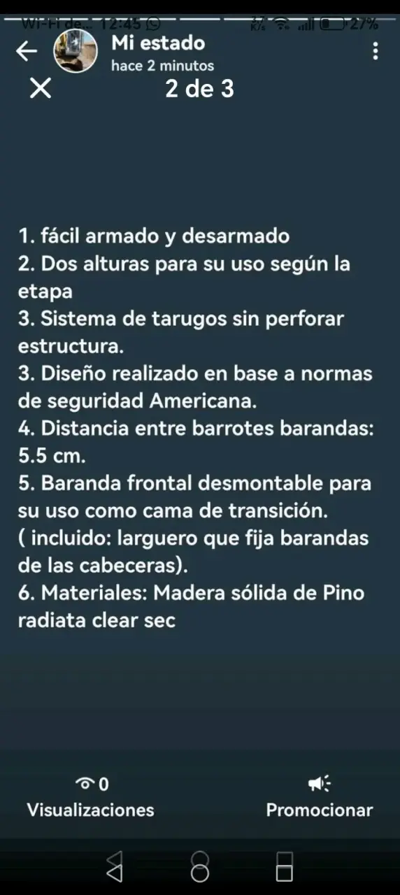 Cuna blanca infantil - 4