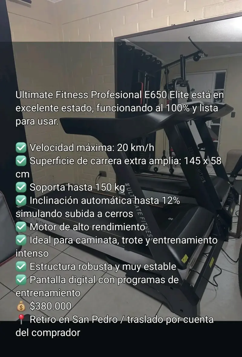 Caminadora eléctrica Ultimate Fitness - 2