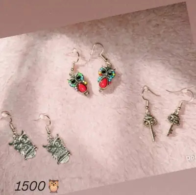 Aros colgantes de búho - miniatura 2