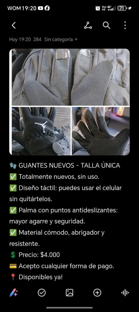 Guantes negros deportivos - 2