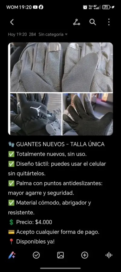 Guantes negros deportivos - miniatura 2